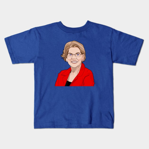 red elizabeth warren for president Kids T-Shirt by gossiprag